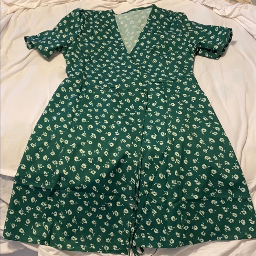 Girls Zaful silky wrap dress